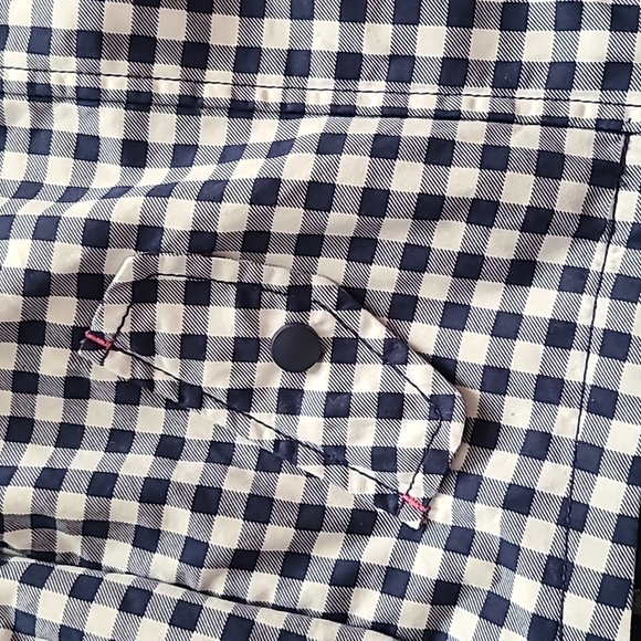 Blue plaid coat - Picture 3 of 4